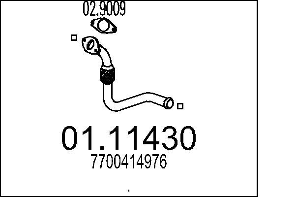 Exhaust Pipe - 01.11430 MTS