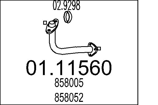 Exhaust Pipe - 01.11560 MTS