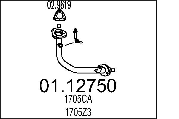 Exhaust Pipe - 01.12750 MTS
