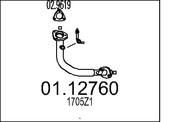 Exhaust Pipe - 01.12760 MTS