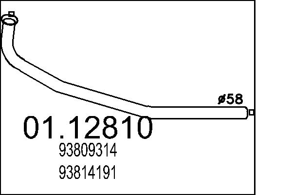 Exhaust Pipe - 01.12810 MTS