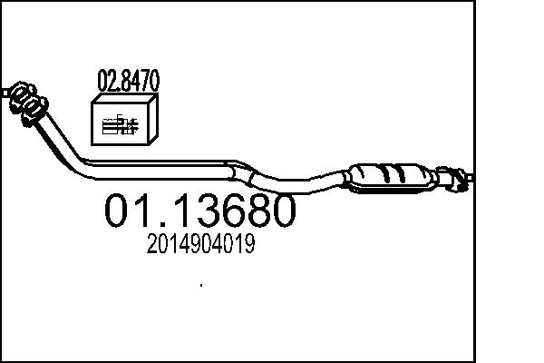 Exhaust Pipe - 01.13680 MTS