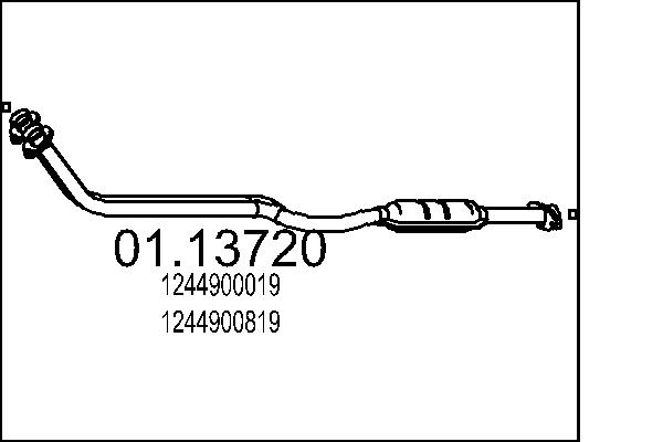 Tubo gas scarico - 01.13720 MTS