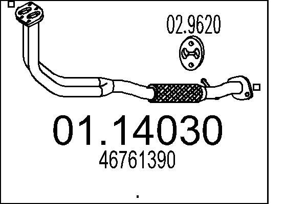 Exhaust Pipe - 01.14030 MTS