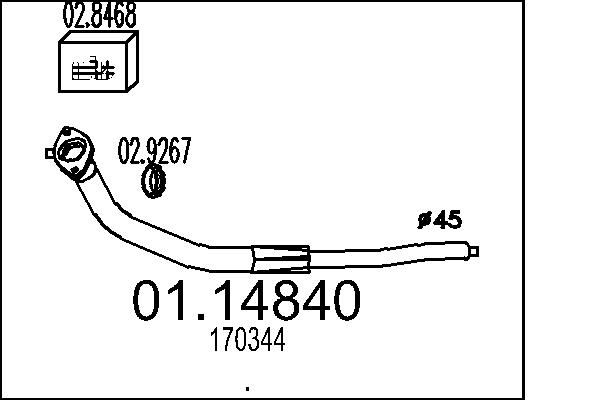 Exhaust Pipe - 01.14840 MTS