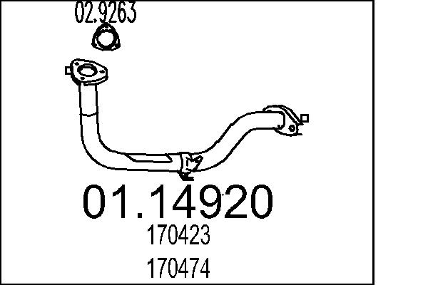 Exhaust Pipe - 01.14920 MTS