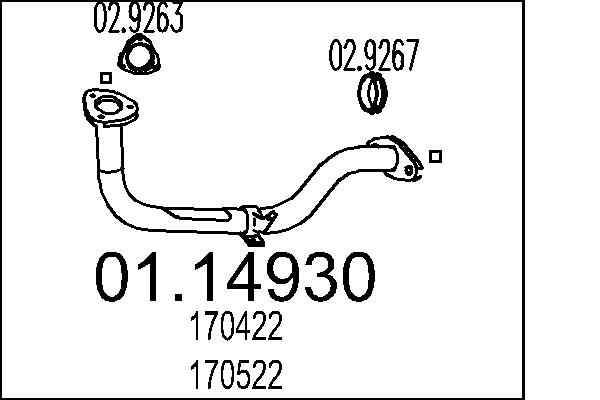 Exhaust Pipe - 01.14930 MTS