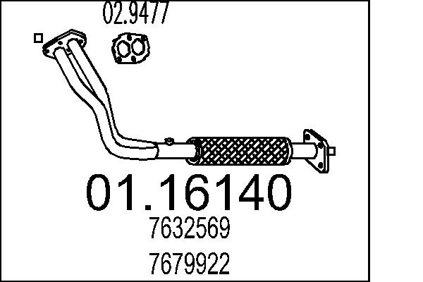 Exhaust Pipe - 01.16140 MTS