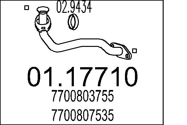 Exhaust Pipe - 01.17710 MTS