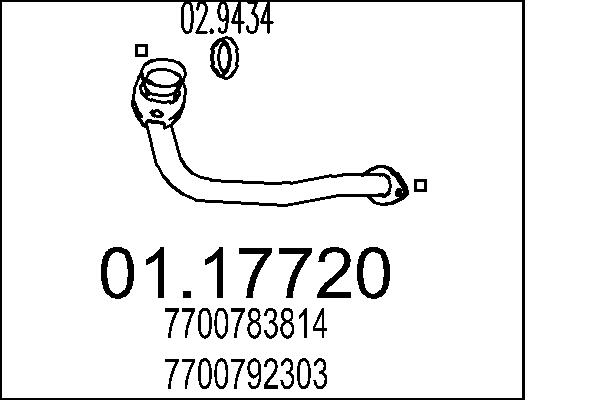 Exhaust Pipe - 01.17720 MTS