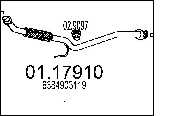 Exhaust Pipe - 01.17910 MTS