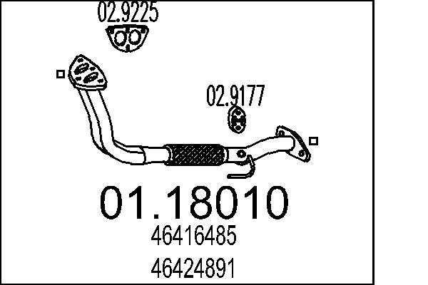 Exhaust Pipe - 01.18010 MTS