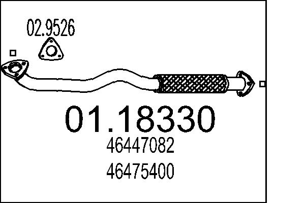 Exhaust Pipe - 01.18330 MTS