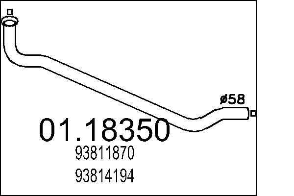 Exhaust Pipe - 01.18350 MTS