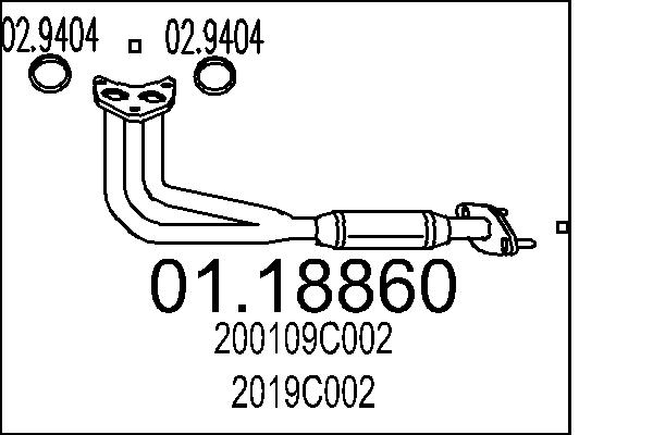 Exhaust Pipe - 01.18860 MTS