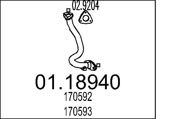 Exhaust Pipe - 01.18940 MTS