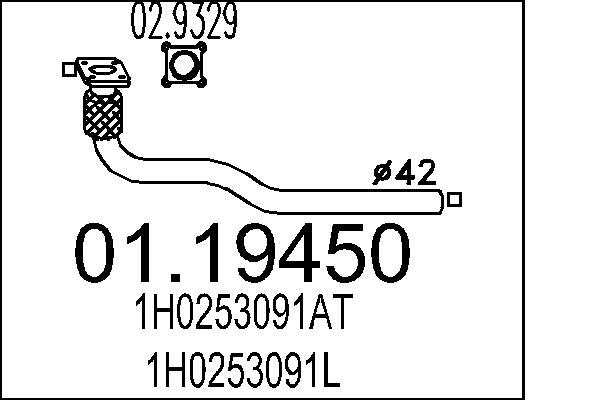 Exhaust Pipe - 01.19450 MTS