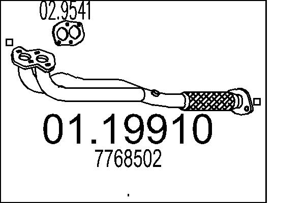 Exhaust Pipe - 01.19910 MTS