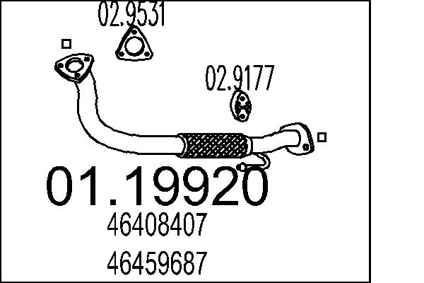 Tubo gas scarico - 01.19920 MTS