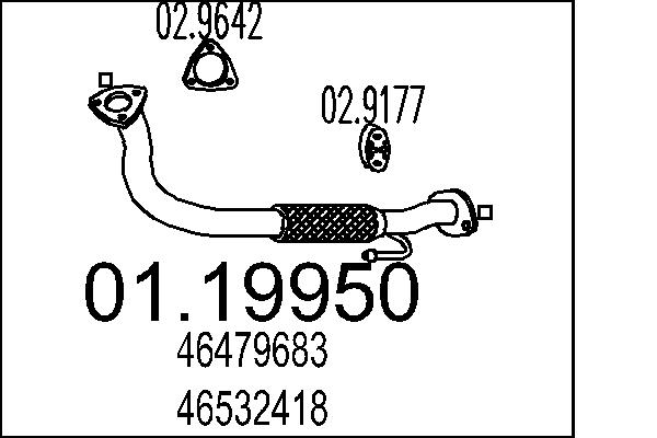 Tubo gas scarico - 01.19950 MTS