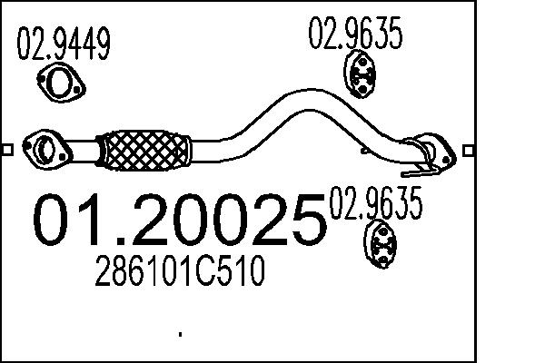 Exhaust Pipe - 01.20025 MTS