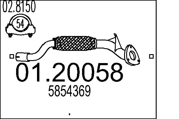 Exhaust Pipe - 01.20058 MTS