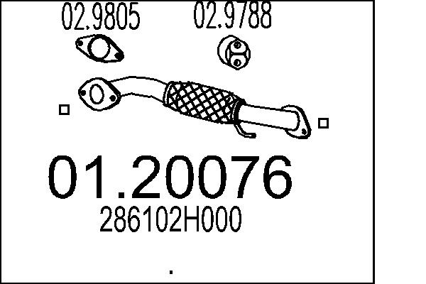 Exhaust Pipe - 01.20076 MTS