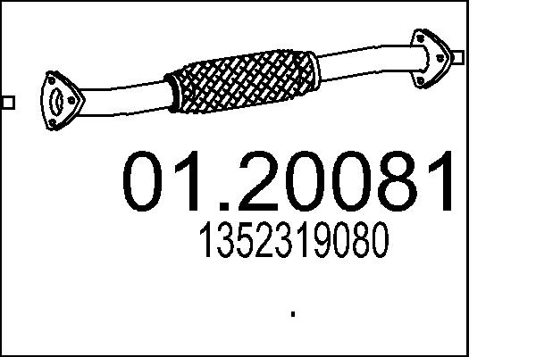 Труба выхлопного газа - 01.20081 MTS