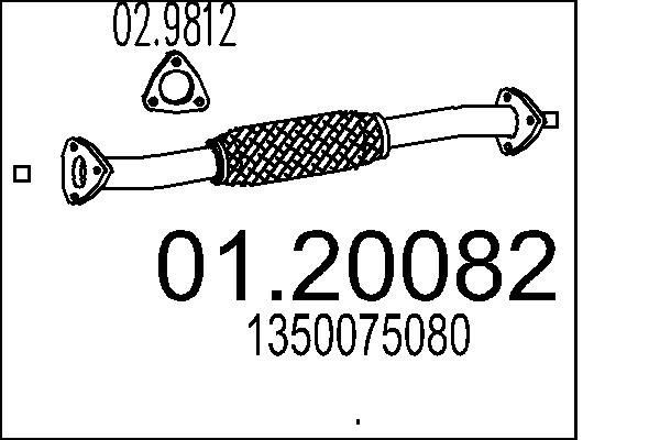 Tubo gas scarico - 01.20082 MTS