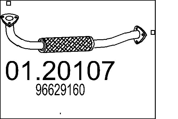 Tubo gas scarico - 01.20107 MTS