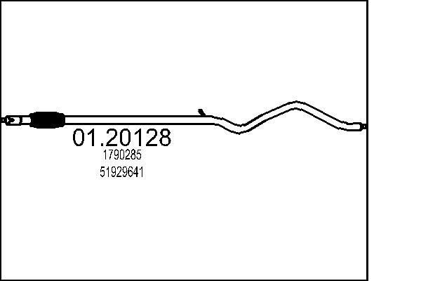 Tubo gas scarico - 01.20128 MTS