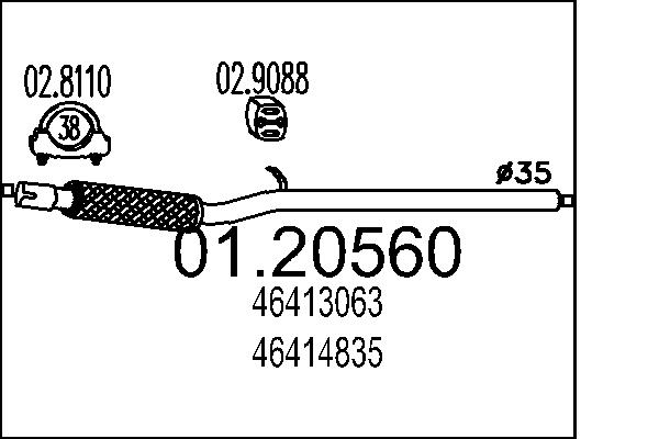 Exhaust Pipe - 01.20560 MTS