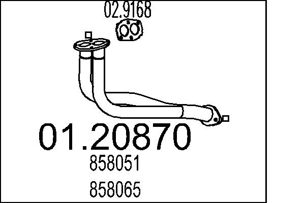 Exhaust Pipe - 01.20870 MTS