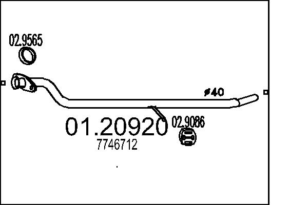 Exhaust Pipe - 01.20920 MTS