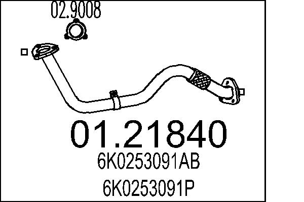 Exhaust Pipe - 01.21840 MTS