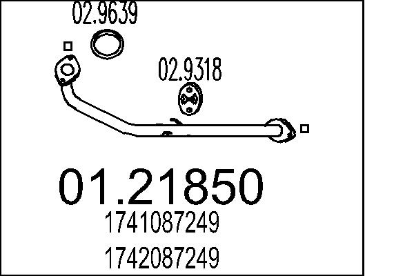 Exhaust Pipe - 01.21850 MTS