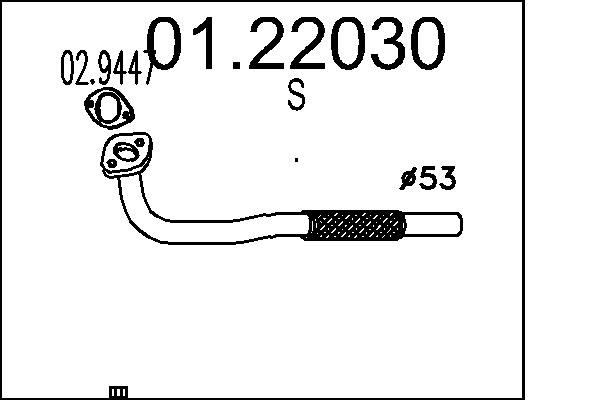 Exhaust Pipe - 01.22030 MTS