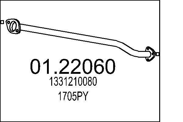 Exhaust Pipe - 01.22060 MTS
