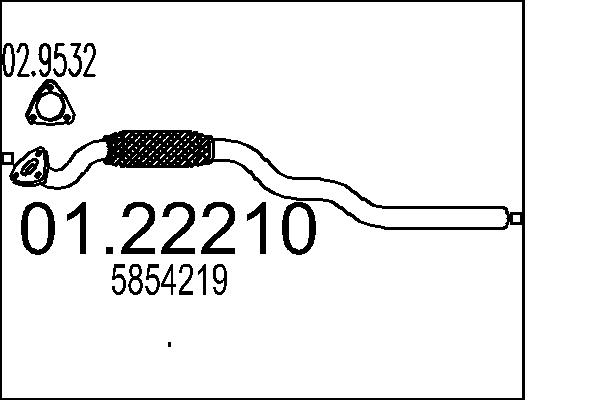 Exhaust Pipe - 01.22210 MTS