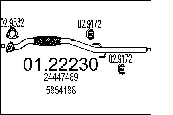 Exhaust Pipe - 01.22230 MTS