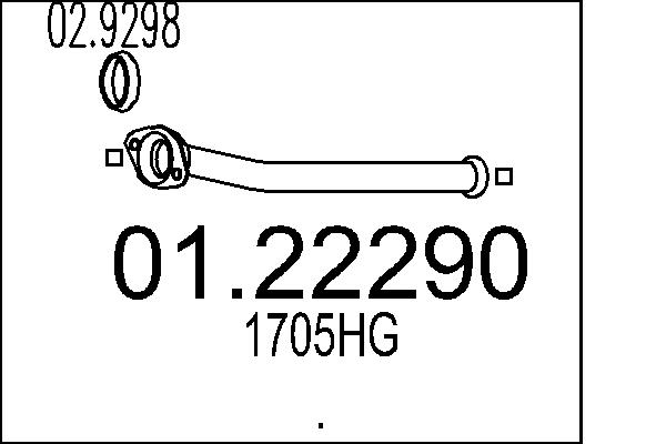 Exhaust Pipe - 01.22290 MTS