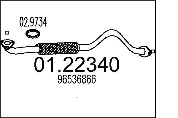 Tubo gas scarico - 01.22340 MTS