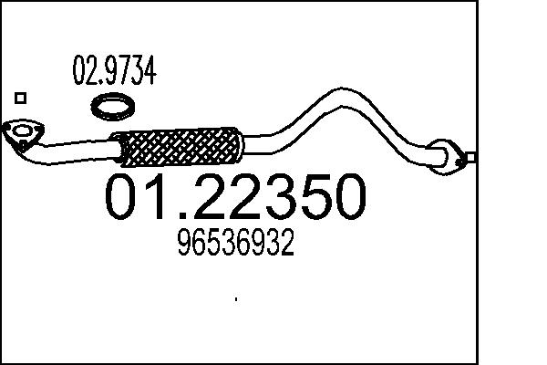 Exhaust Pipe - 01.22350 MTS