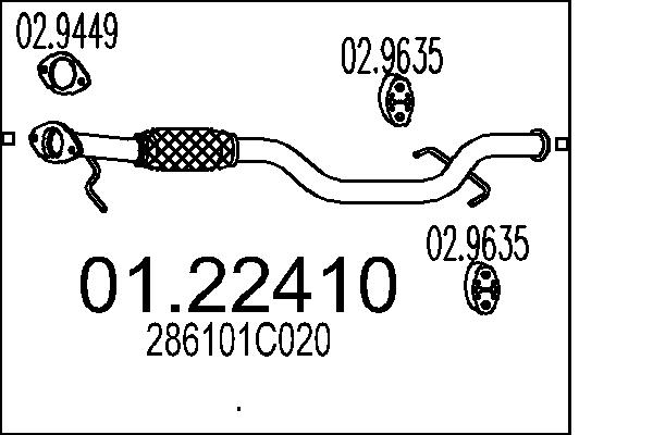 Exhaust Pipe - 01.22410 MTS
