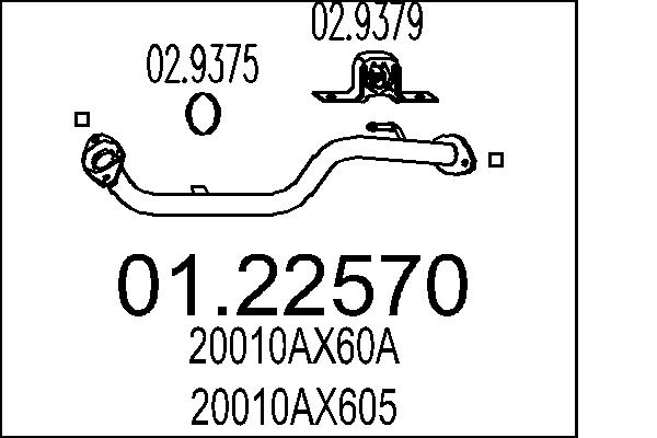 Exhaust Pipe - 01.22570 MTS