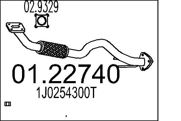 Exhaust Pipe - 01.22740 MTS