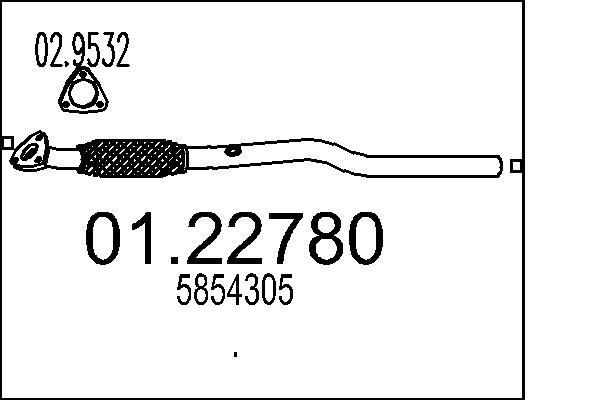 išleidimo kolektorius - 01.22780 MTS