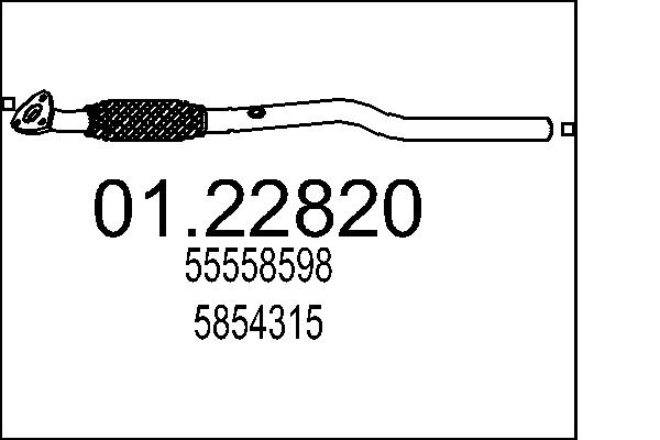 Exhaust Pipe - 01.22820 MTS