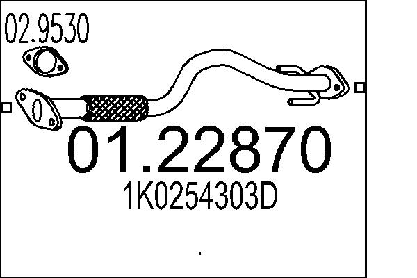 Tubo gas scarico - 01.22870 MTS