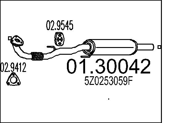 Front Silencer - 01.30042 MTS